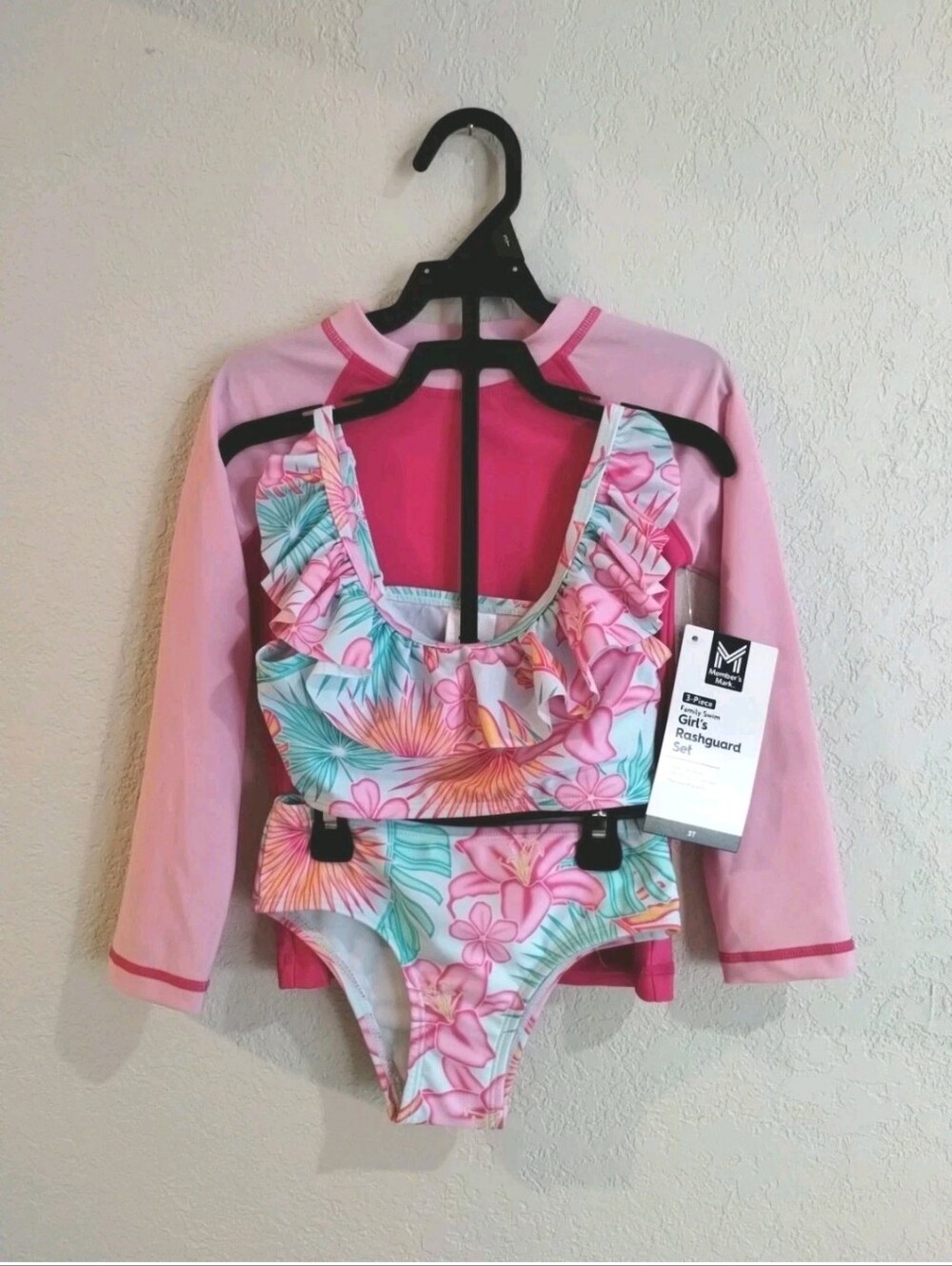 Girls 3-Piece Rashguard Swim Suit, Beach, Swim Cruisewear NWT Choose Size